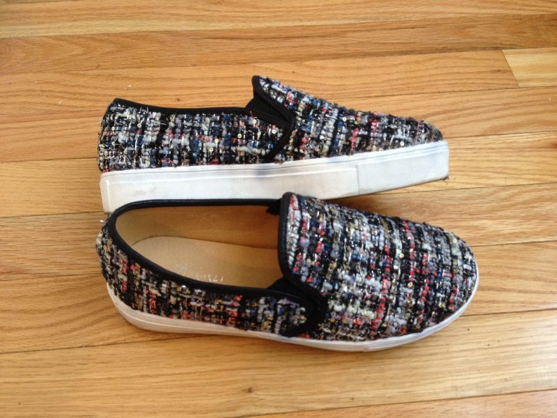Tweed Slip on Shoes I bought in Mong Kok