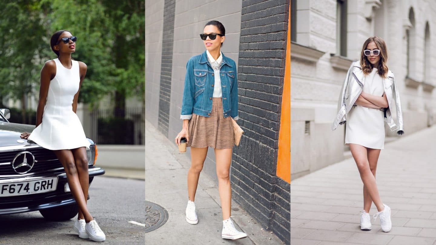 chic outfits with sneakers
